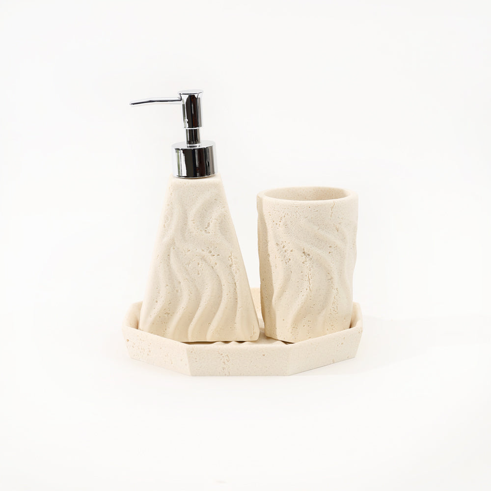 Dune 3-piece Bathroom Set - Cream