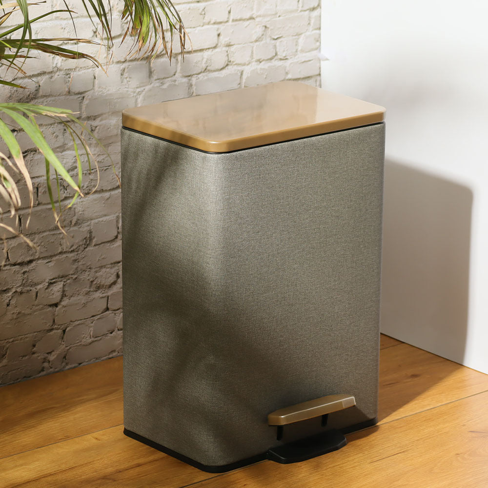 Duos Textured Pedal Bin 12L - Grey