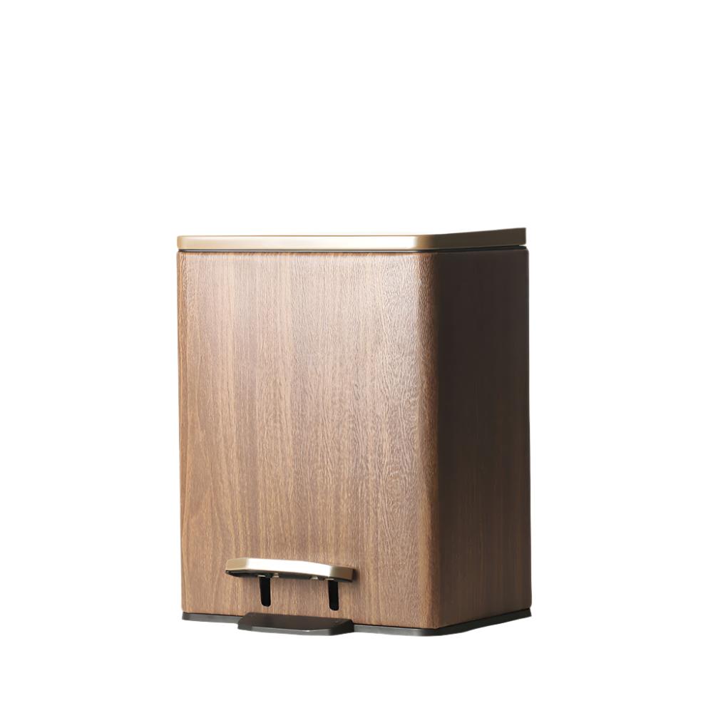 Duos Textured Pedal Bin 9L - Wood