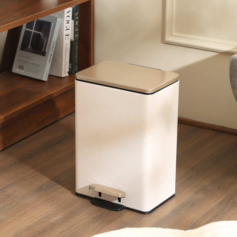 Duos Textured Pedal Bin 12L - Beige