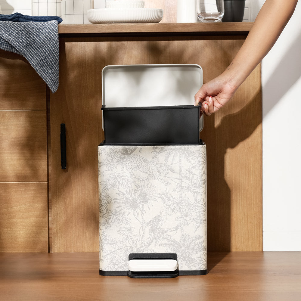 Duos Textured Pedal Bin 9L - Tropical Beige