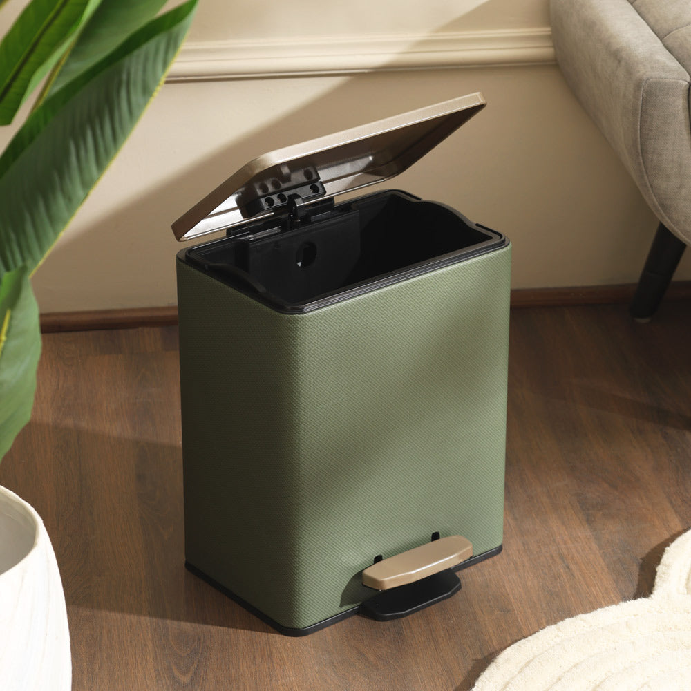 Duos Textured Pedal Bin 9L - Forest Green
