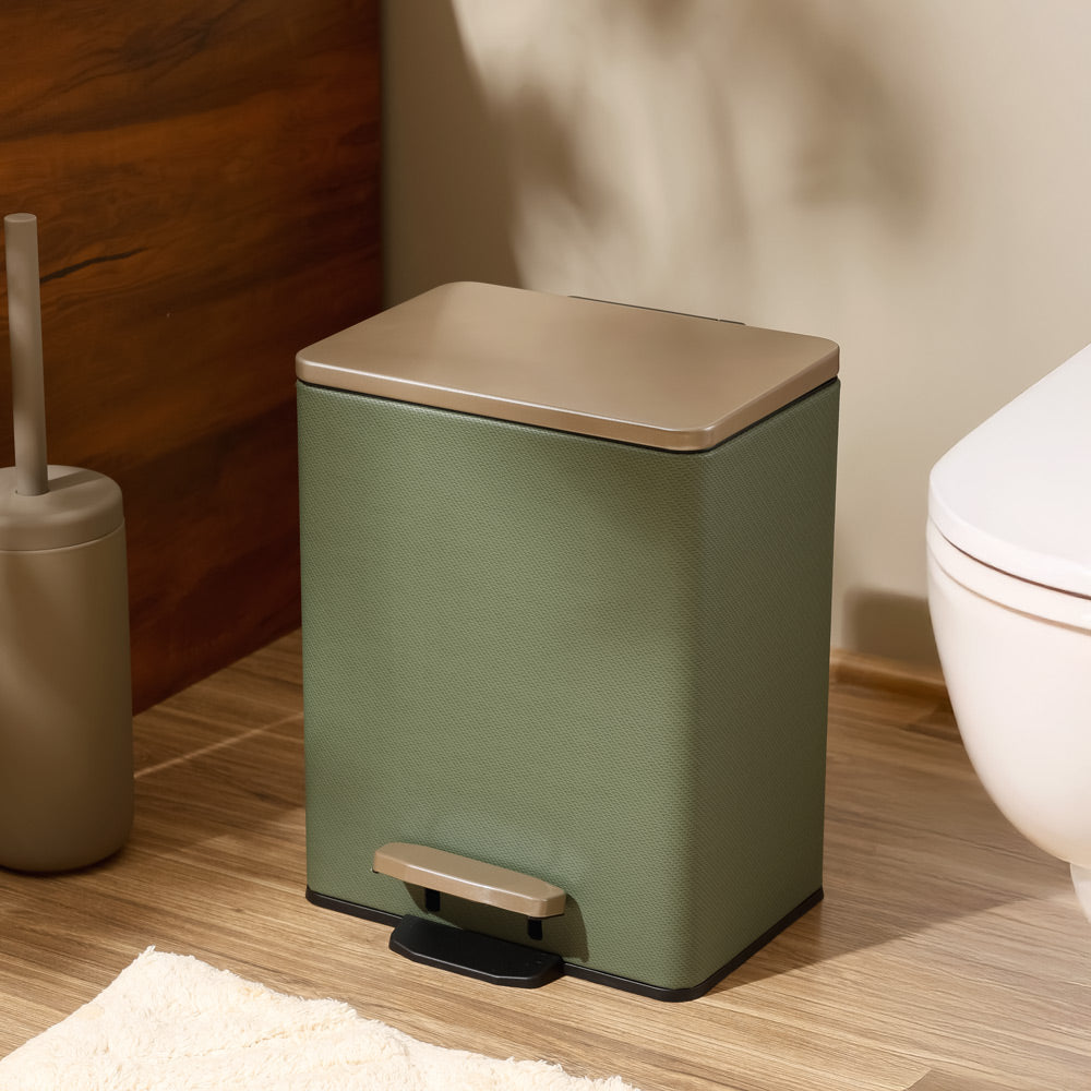 Duos Textured Pedal Bin 9L - Forest Green