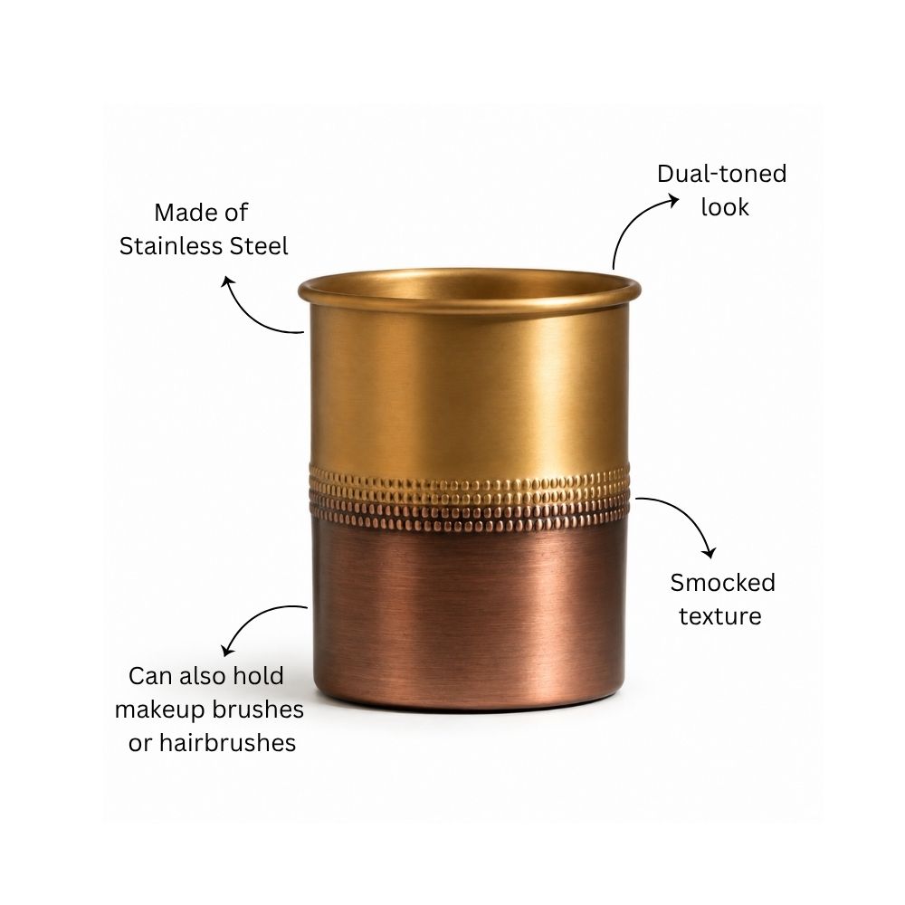 Duplo Toothbrush Tumbler - Gold Bronze