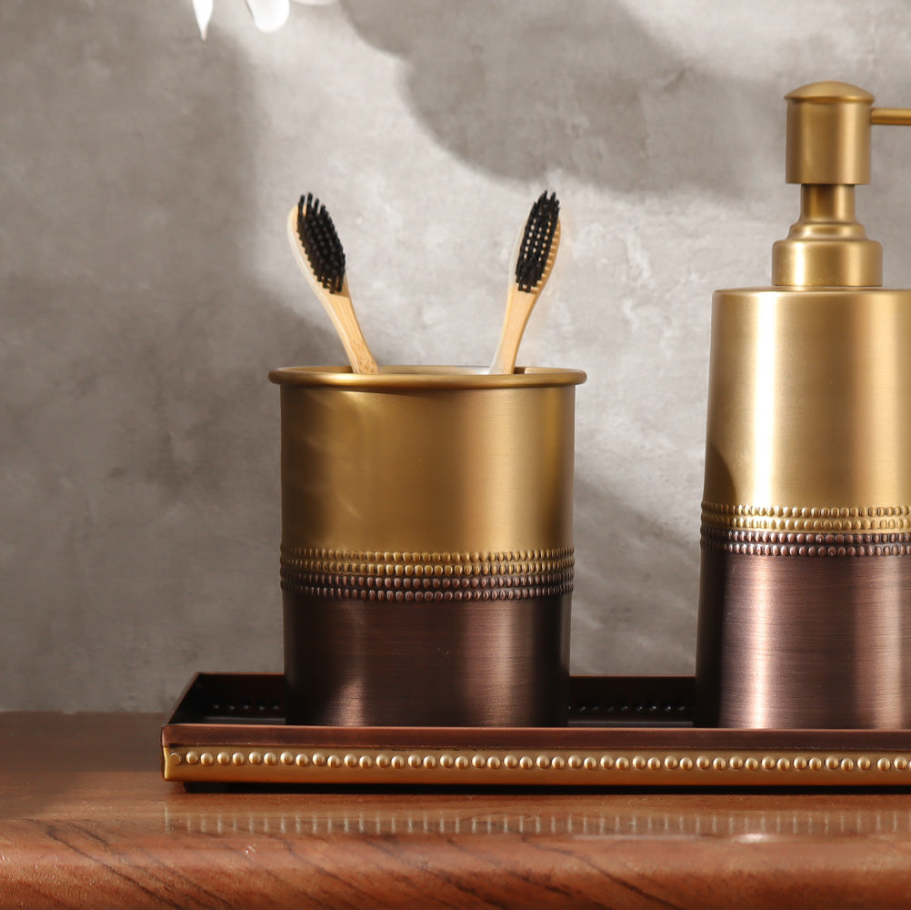 Duplo Toothbrush Tumbler - Gold Bronze