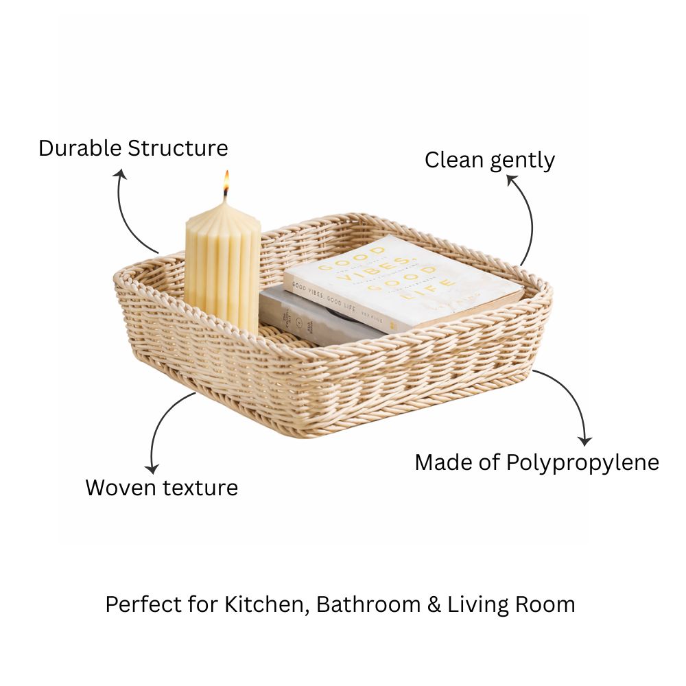 Tate Square Basket Medium - Ivory