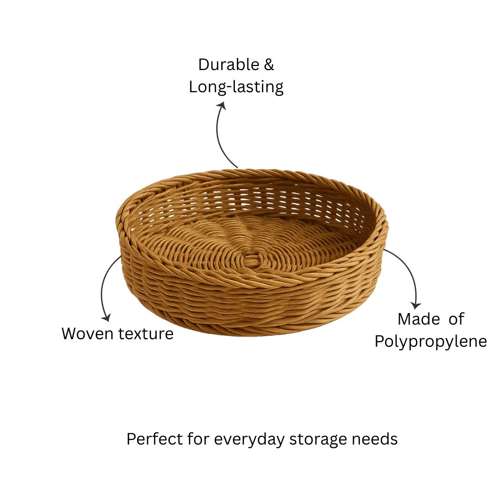 Dara Round Basket Medium - Khaki