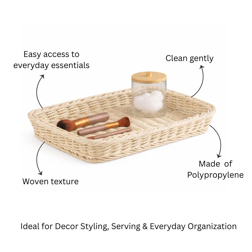 Stena Rectangular Basket Medium - Ivory