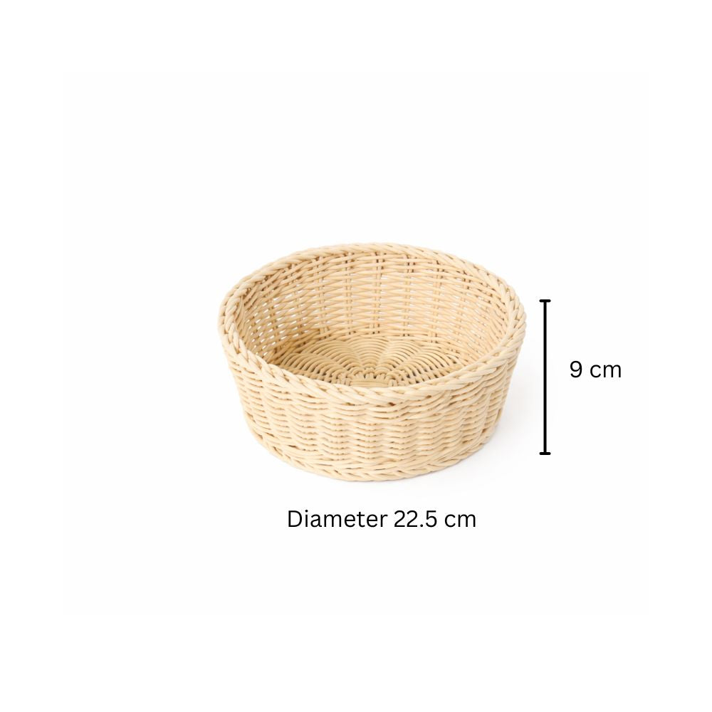 Stora Round Basket Medium - Ivory