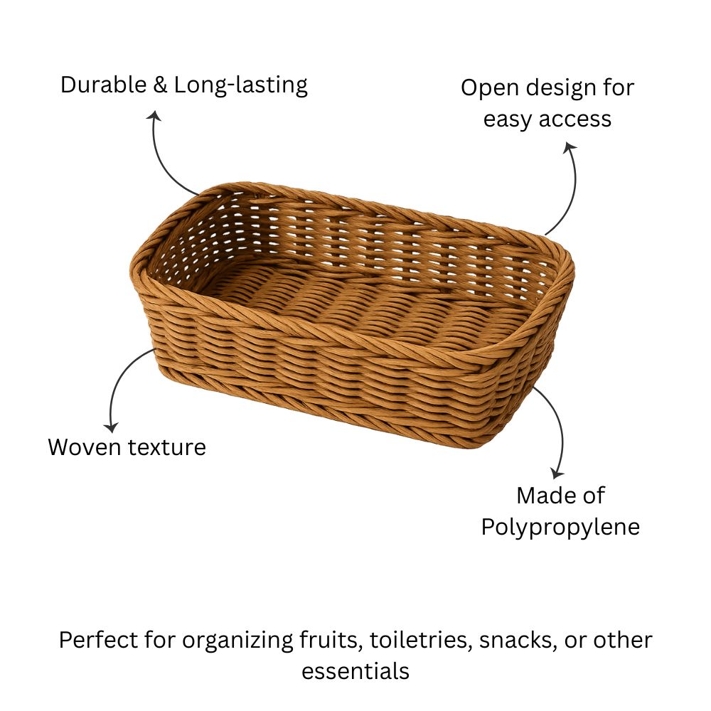 Cesta Rectangular Basket Medium - Khaki
