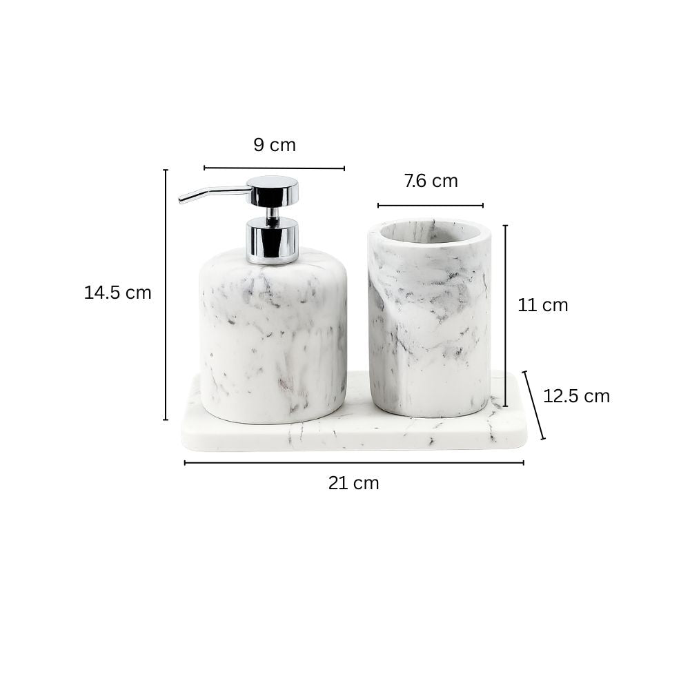 Talon 3-piece Bathroom Set - Stone White