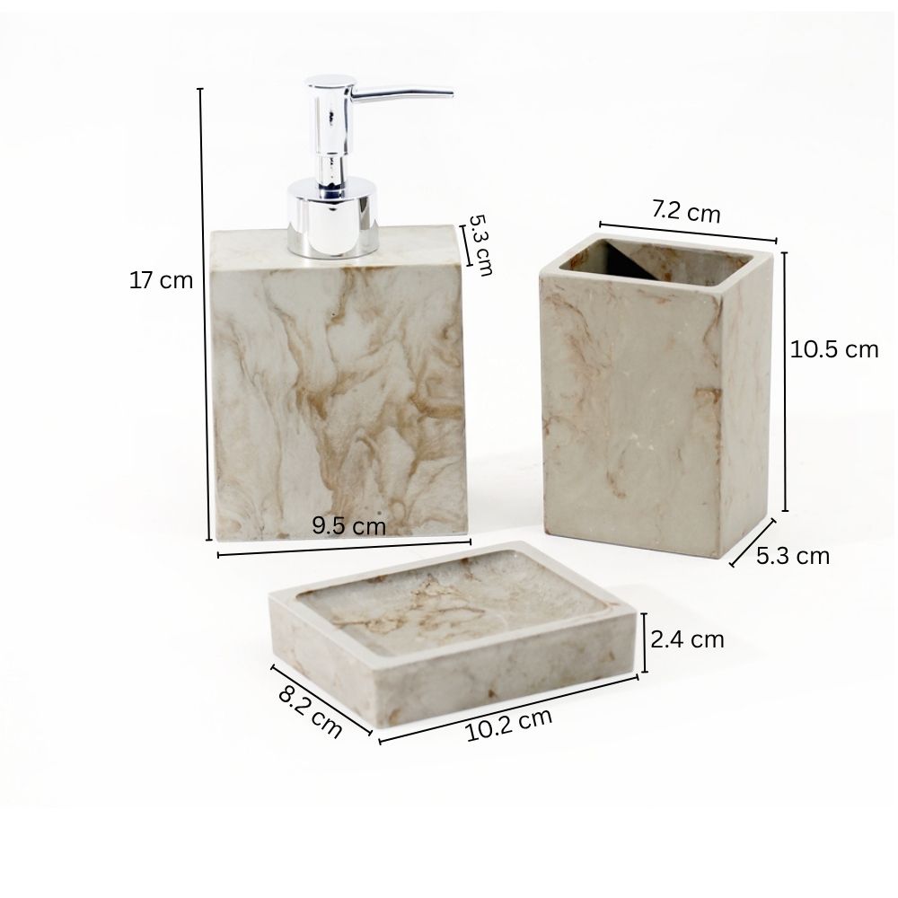 Thorne 3-piece Bathroom Set - Earth Brown