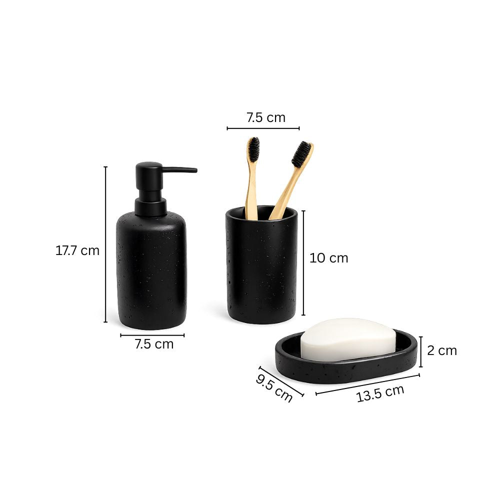 Cove 3-piece Bathroom Set - Black