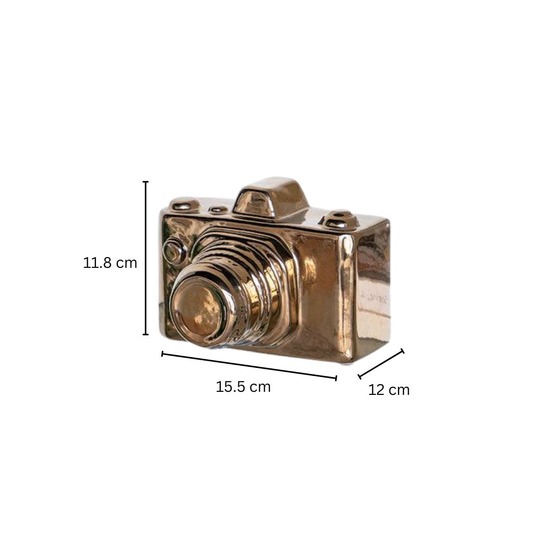 Camera Decorative Sculpture Medium - Bronze