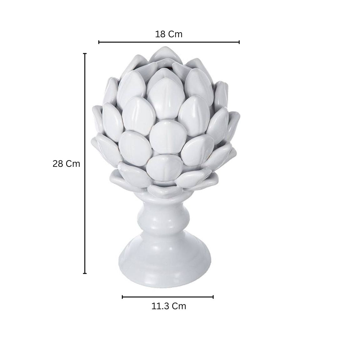 Artichoke Decorative Sculpture Large - White