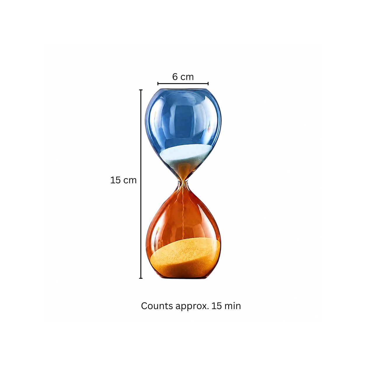 Duo Hourglass Small - Blue & Orange