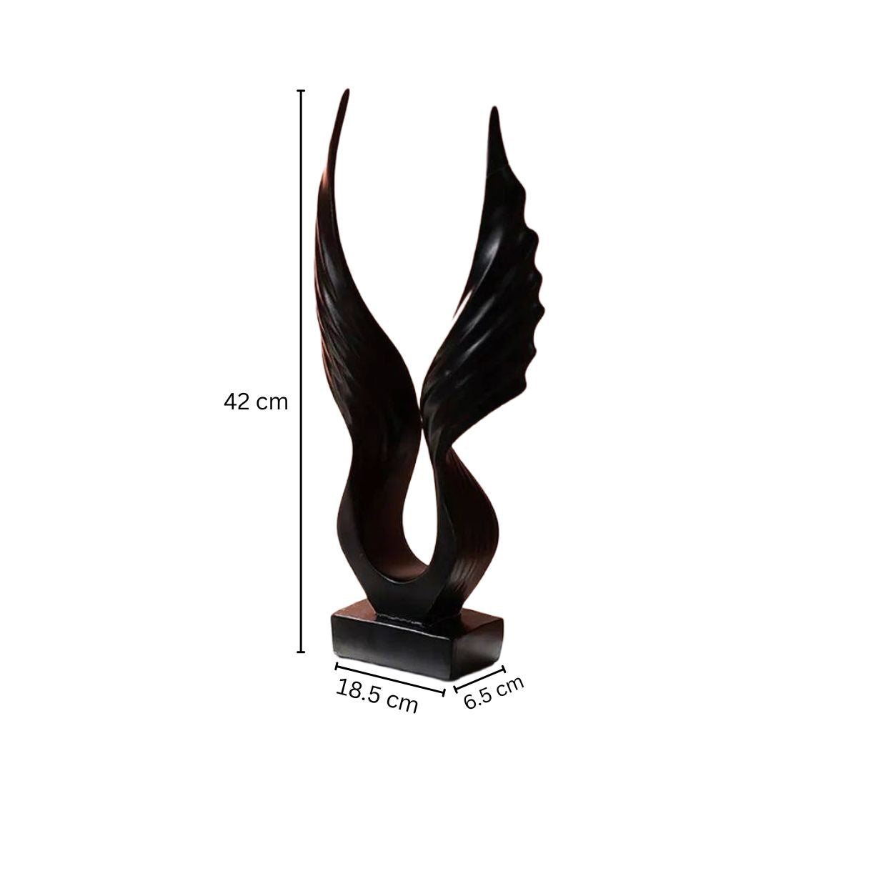 Wings Decorative Sculpture - Black