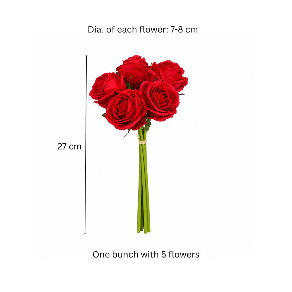 French Roses Faux Bunch Short - Red