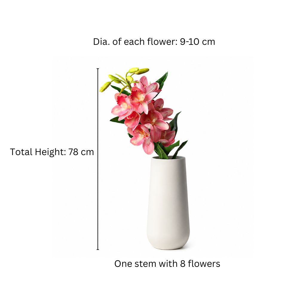 Cymbidium Orchid Faux Stem - Light Pink