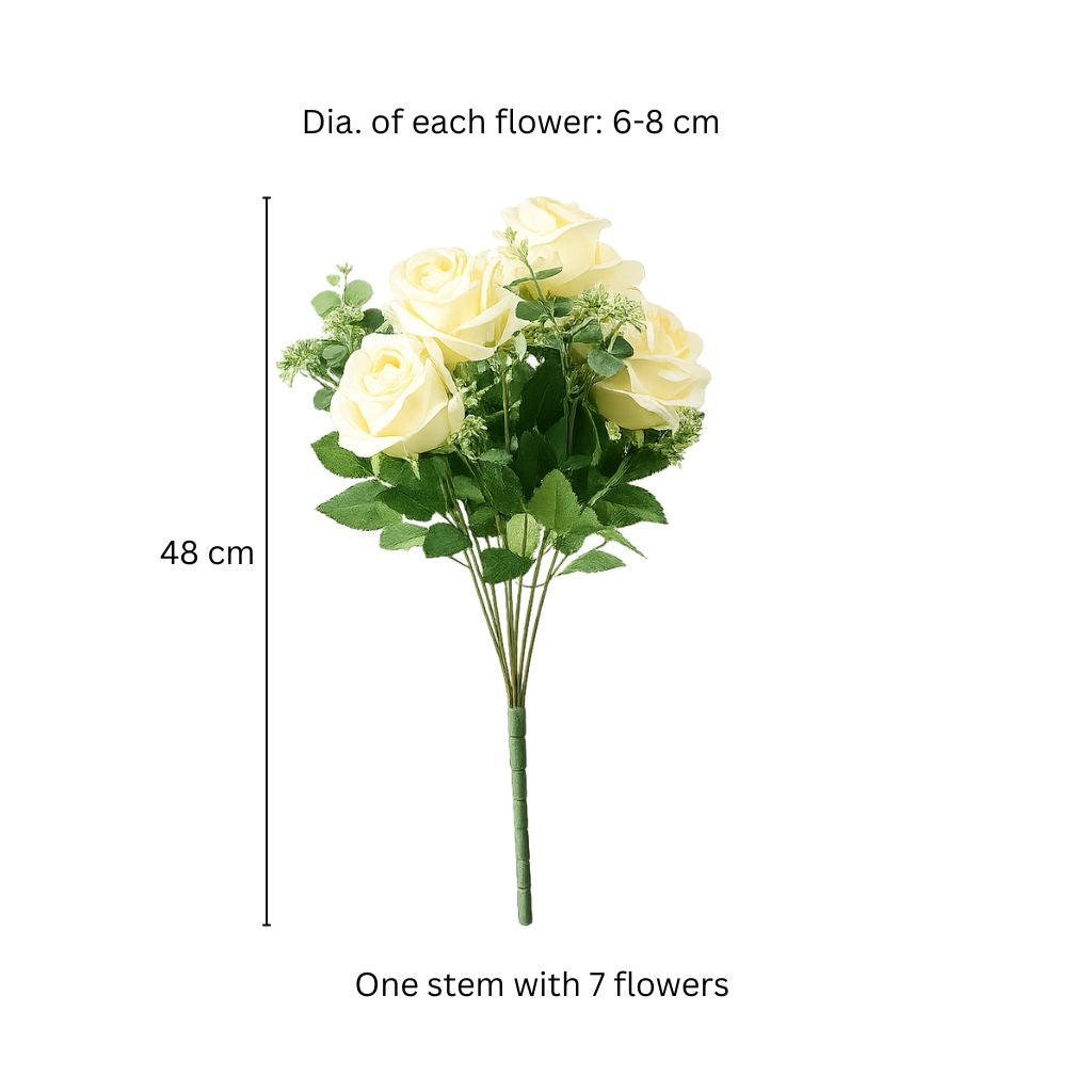 Merlin Roses Faux Stem - Yellow Sunrise