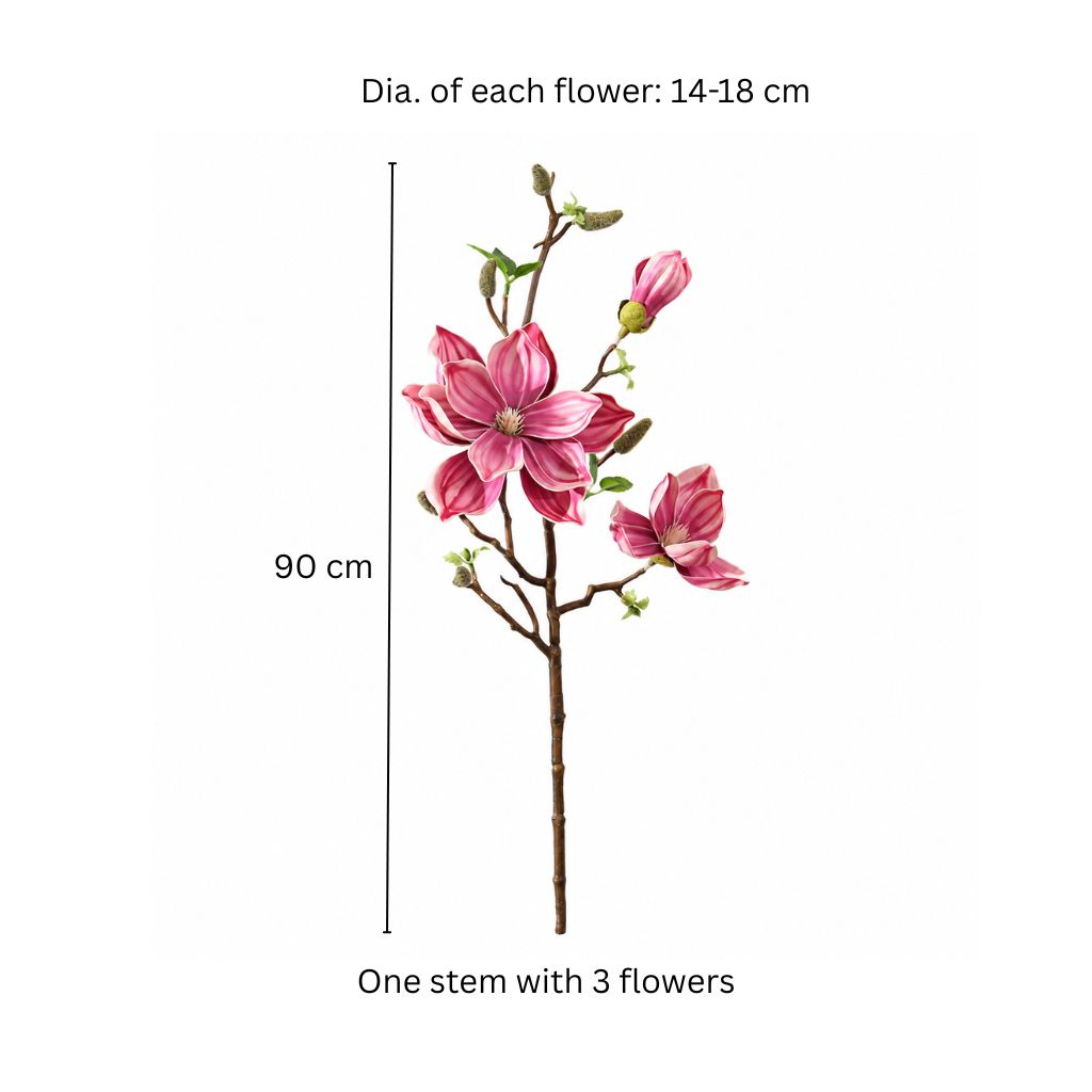 Lotus Magnolia Faux Stem - Purple