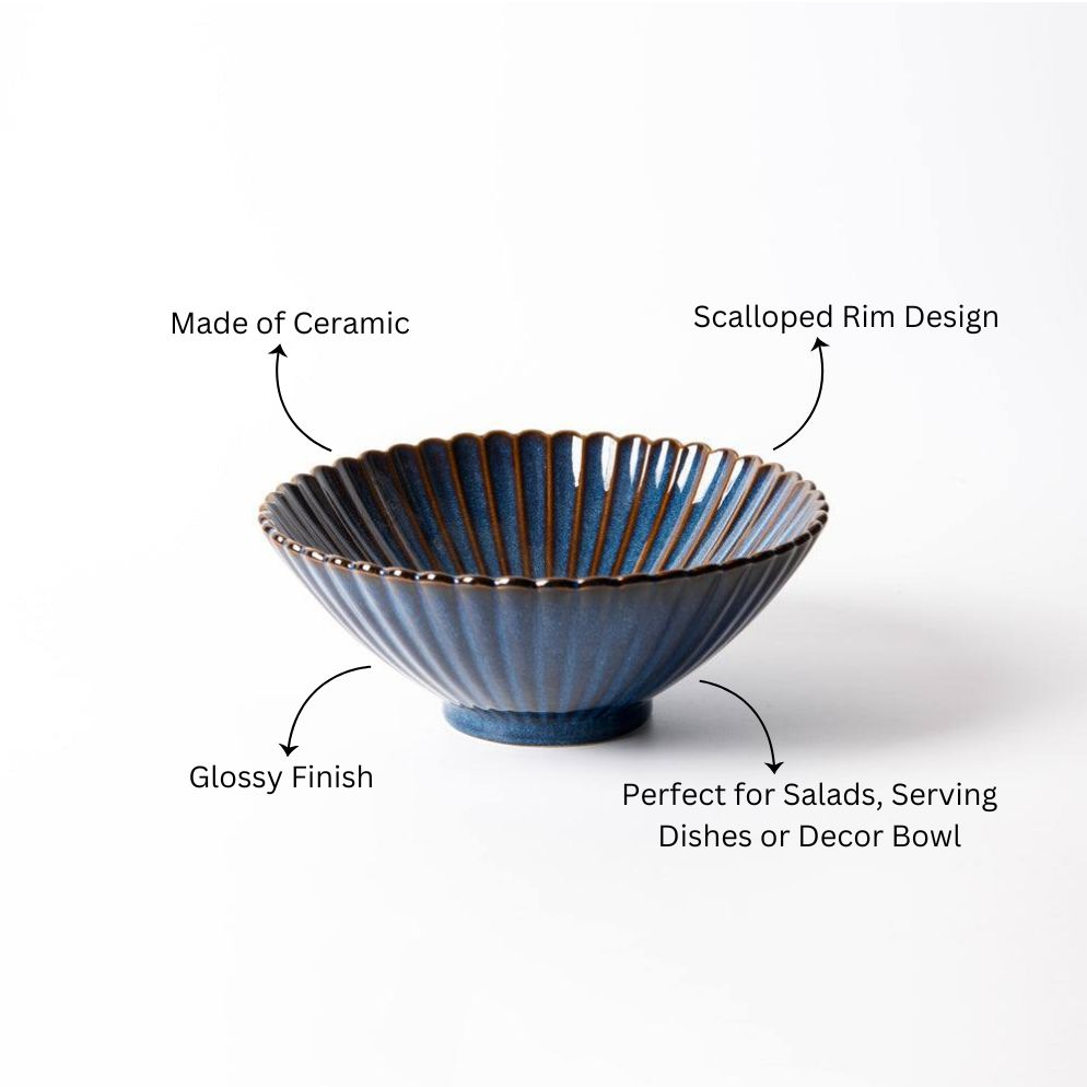 Mara Large Bowl - Deep Blue