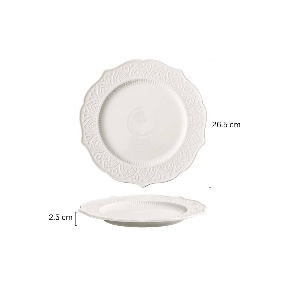 Fleur Dinner Plate - Ivory