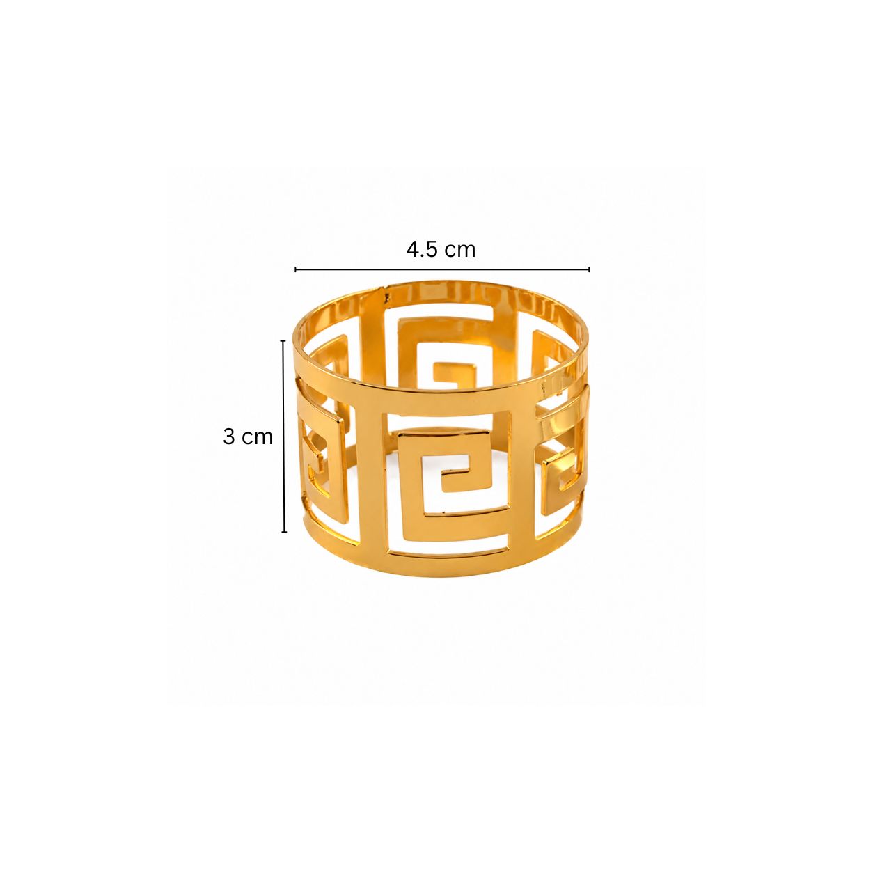 Astra Napkin Rings, Set of 6 - Gold