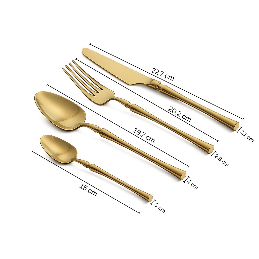Elegance 24-Piece Cutlery Set - Gold