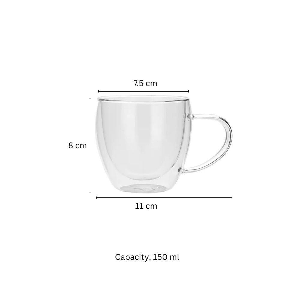 Java Double Wall Mugs, Set of 2 - Small