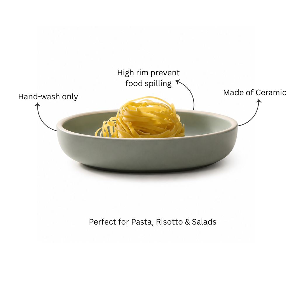 Harbor Pasta Plate - Eucalyptus Grey