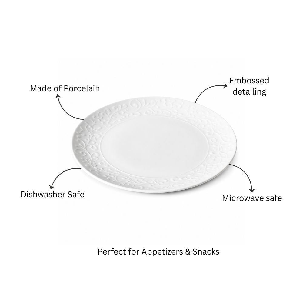 Ivy Quarter Plate - Ivory