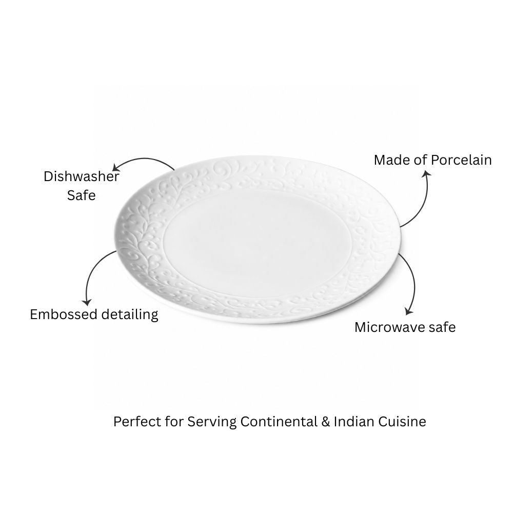 Ivy Dinner Plate - Ivory