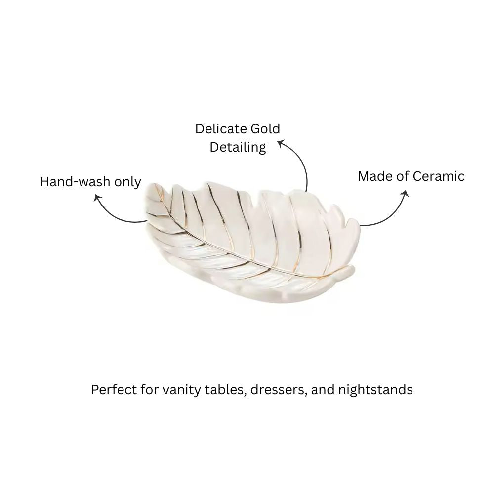Holly Trinket Dish - Ivory