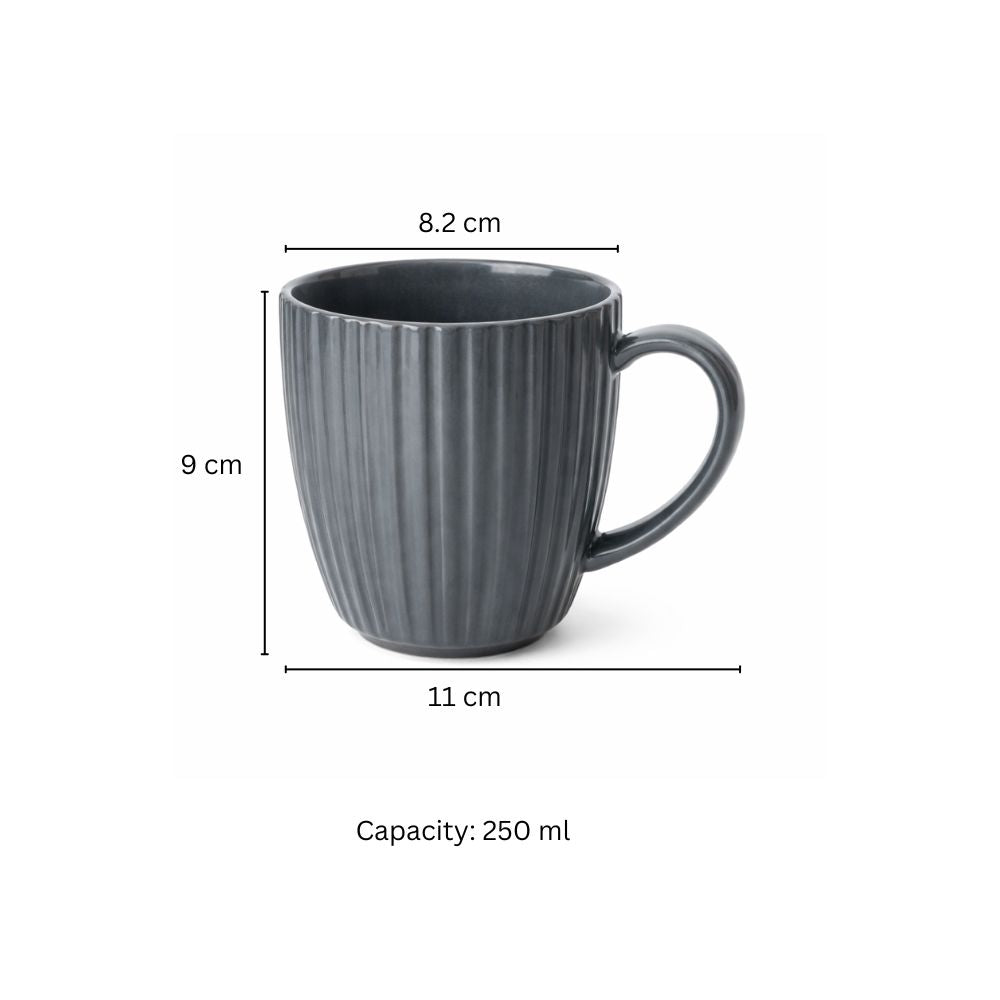 Isla Ceramic Coffee Mug - Dark Grey
