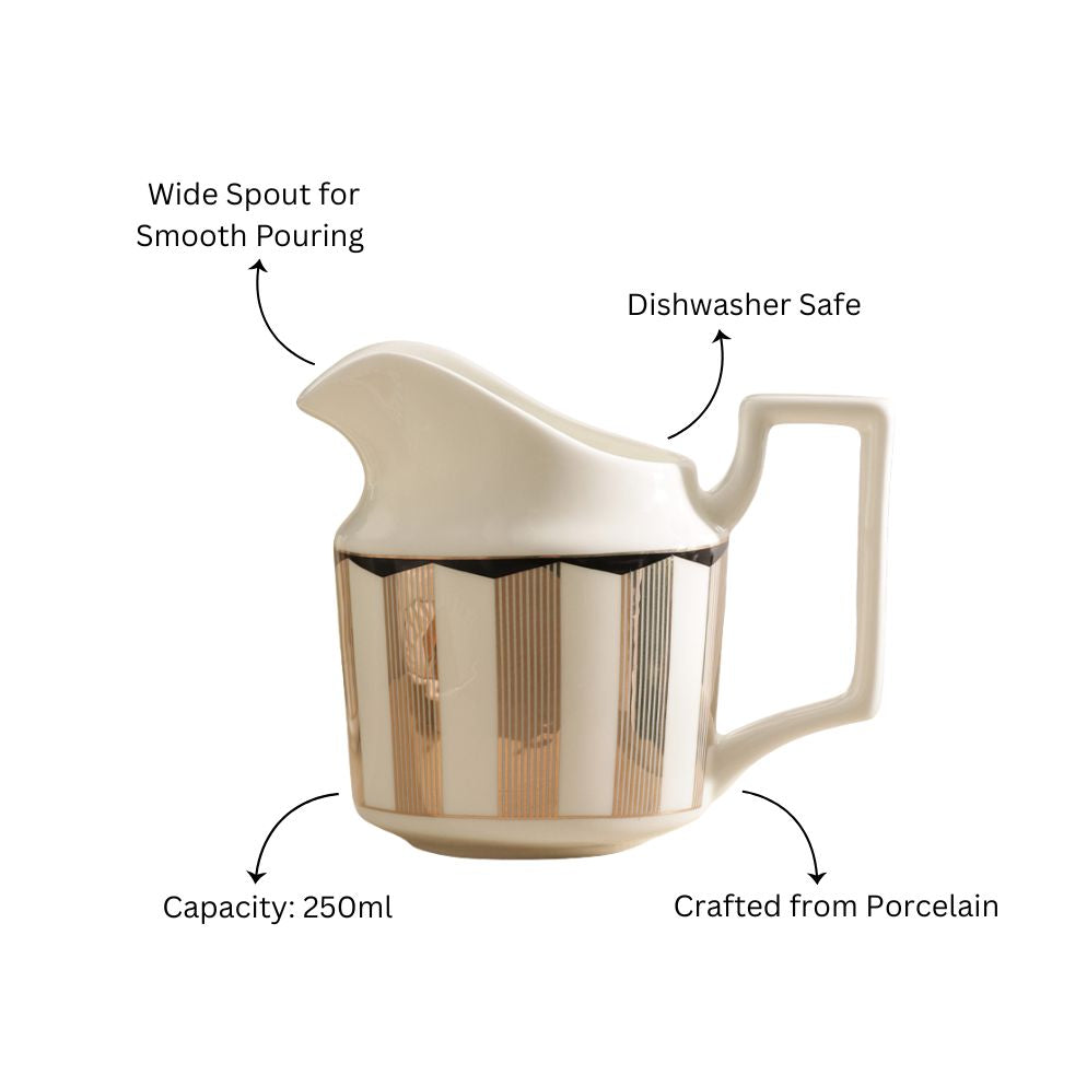 Cirque Milk Jug - White Gold