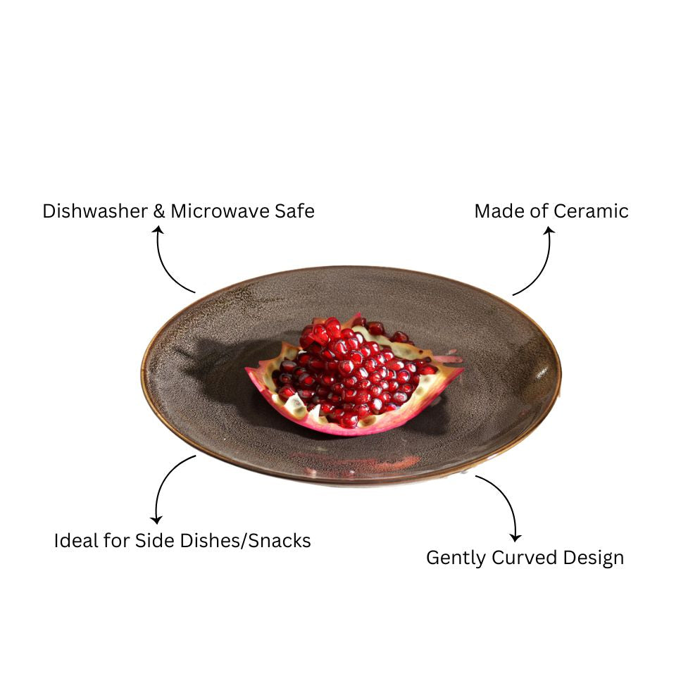 Caspian Quarter Plate - Speckled Clove