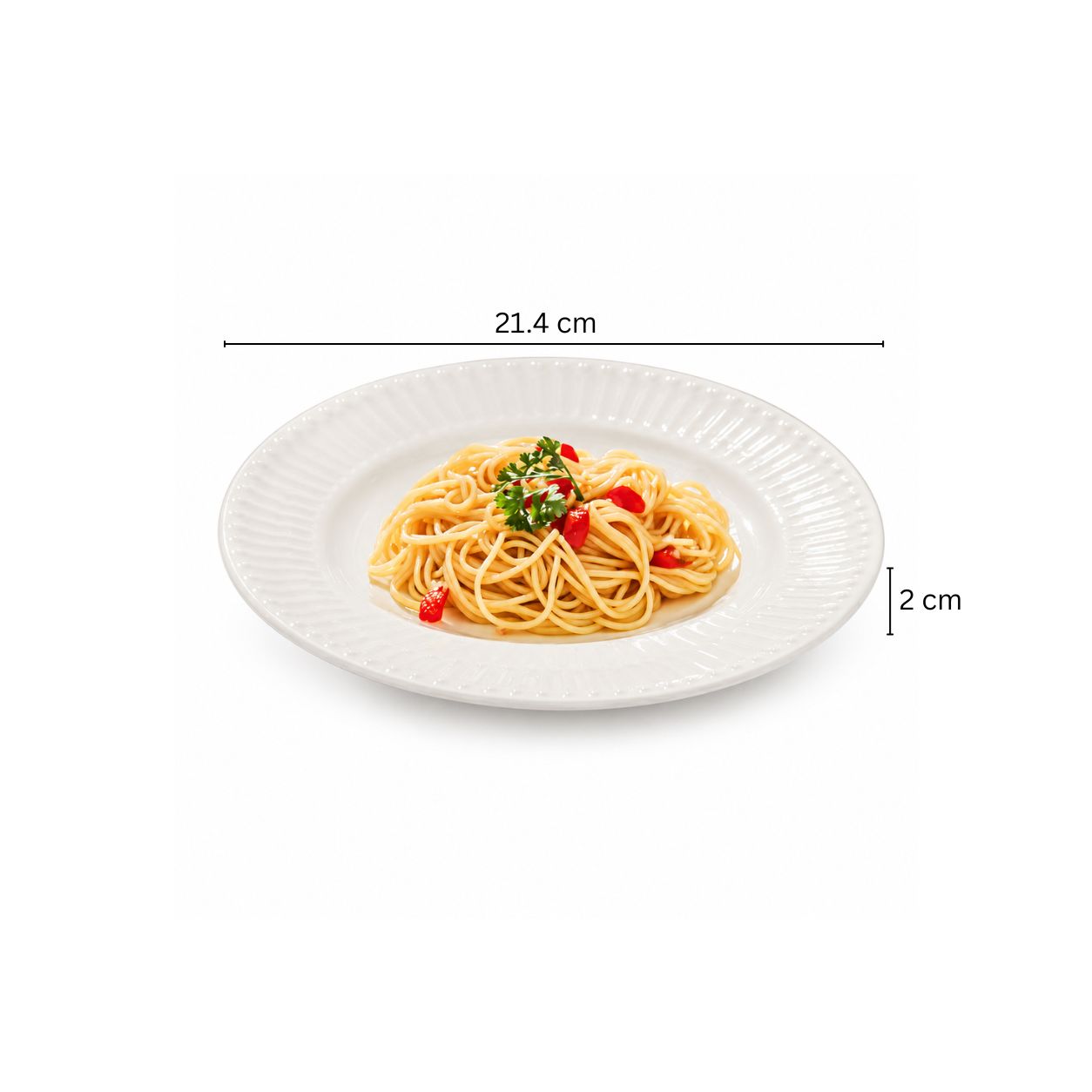 Aria Ceramic Quarter Plate - White