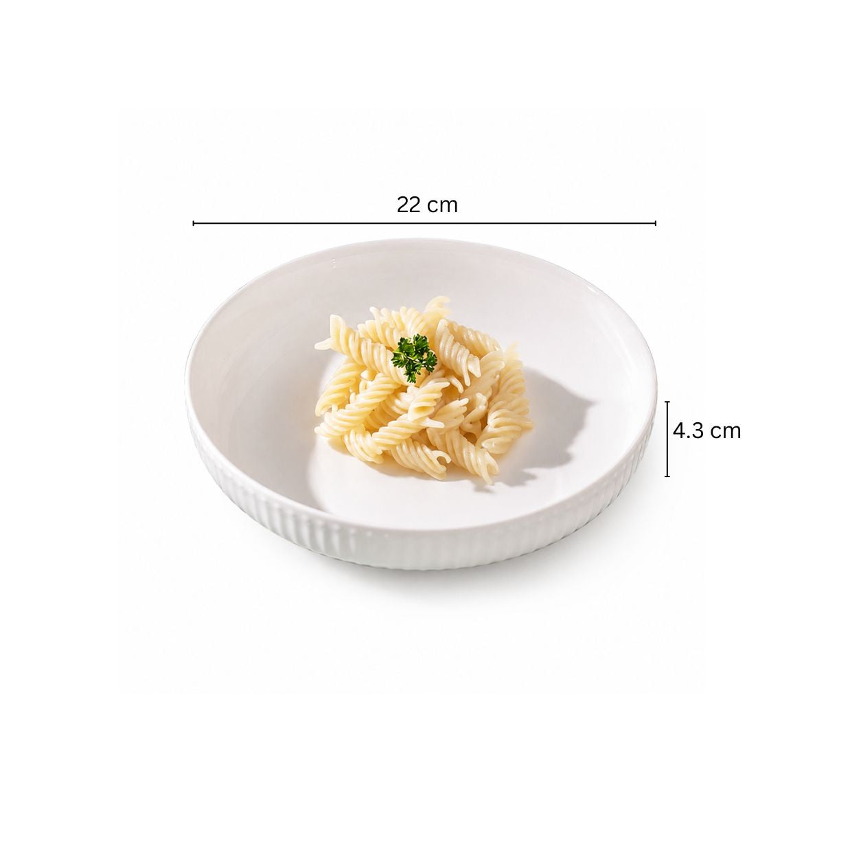 Aria Ceramic Serving Plate - White