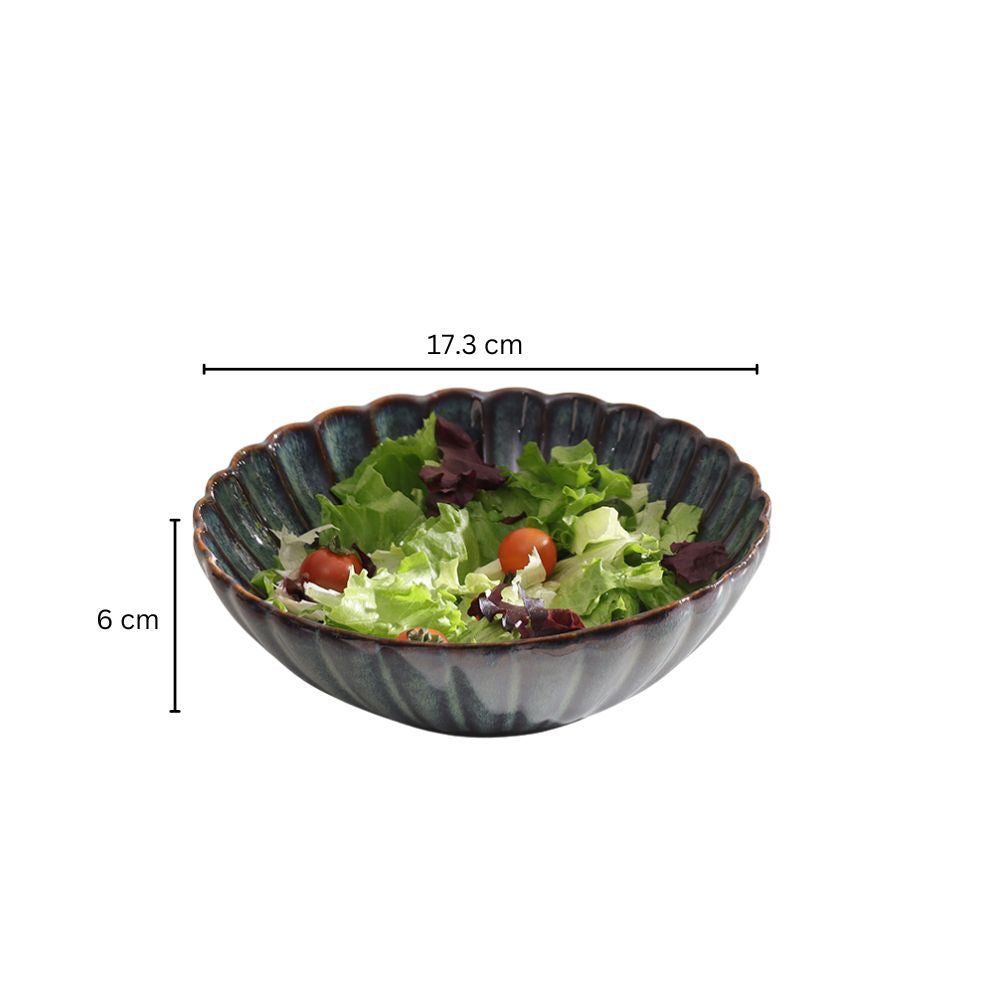 Mara Shallow Medium Bowl - Sea Green