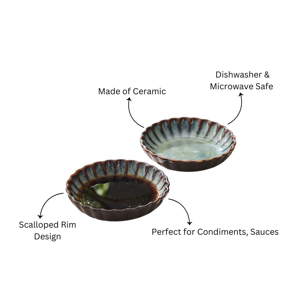 Mara Dip Bowls, Set of 2 - Sea Green