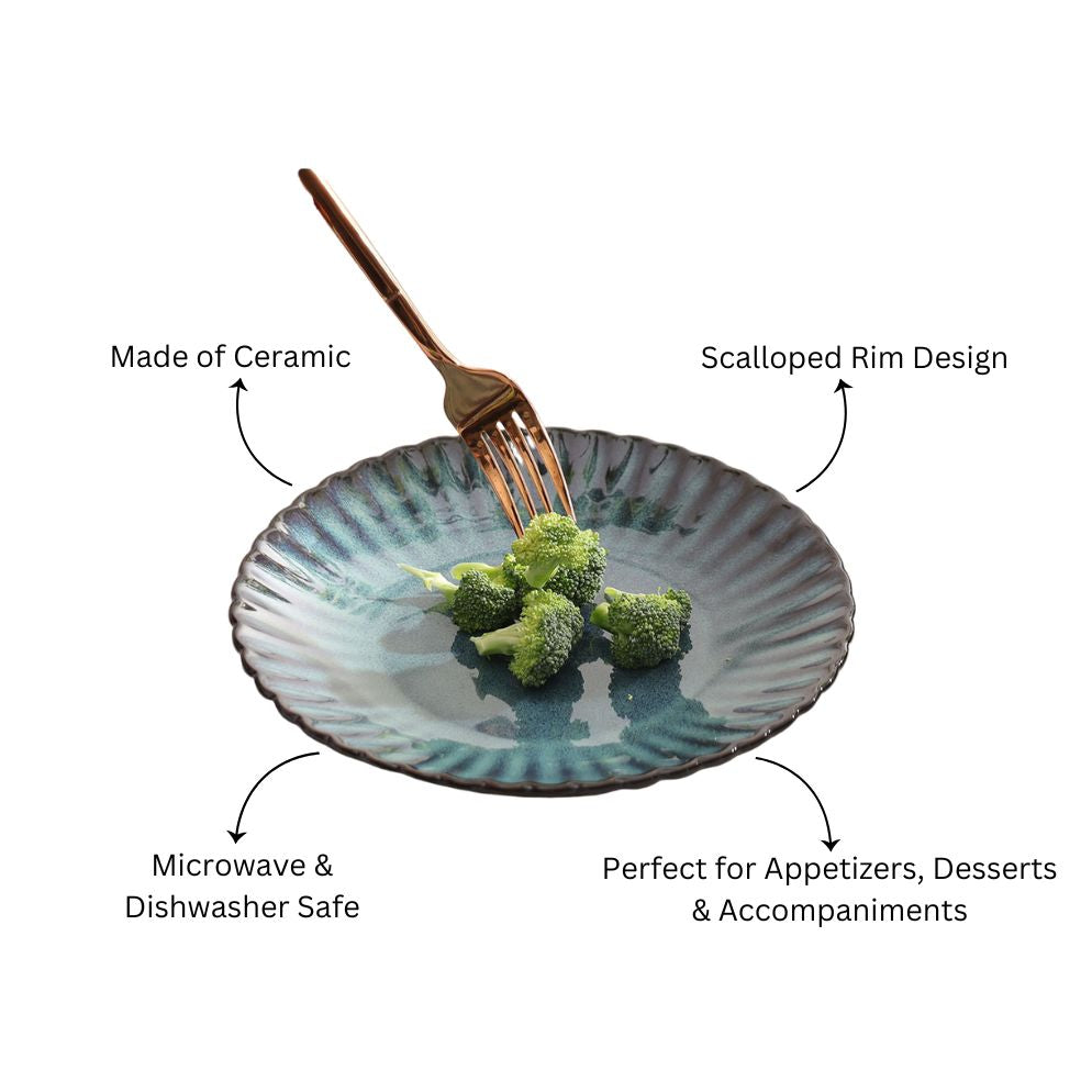 Mara Quarter Plate - Sea Green