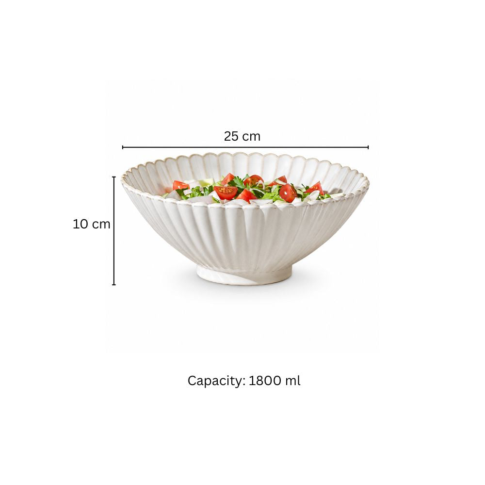 Scallop XL Bowl - Ivory