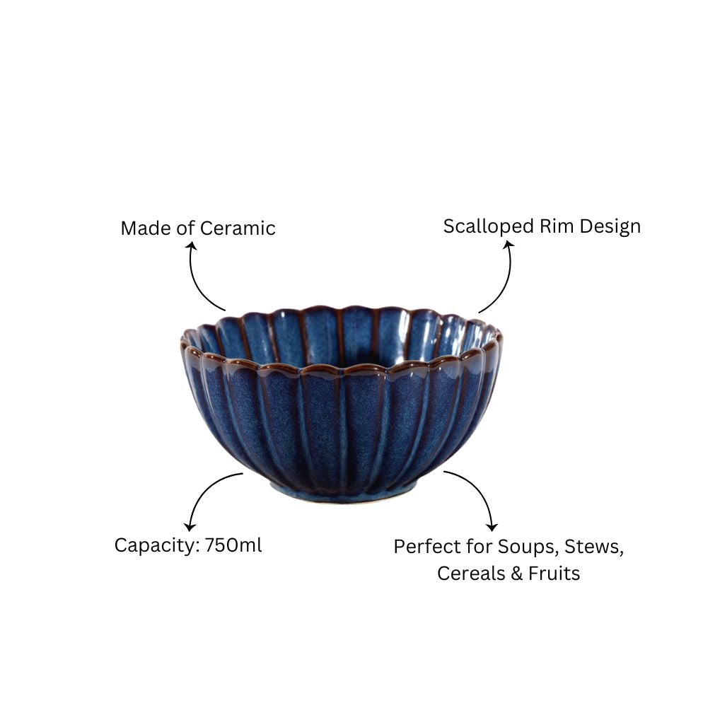 Mara Medium Bowl - Deep Blue