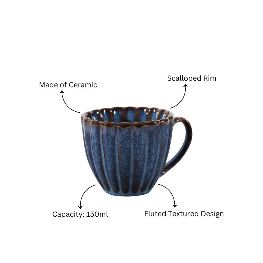 Mara Tea Cup Small - Deep Blue