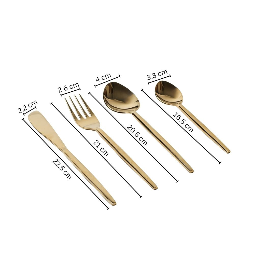 Barot 24-piece Cutlery Set - Gold