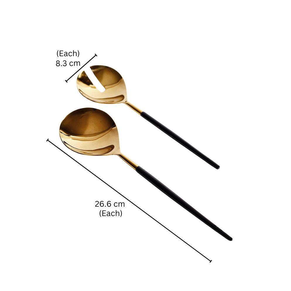 Dual Serving Set - Black Gold