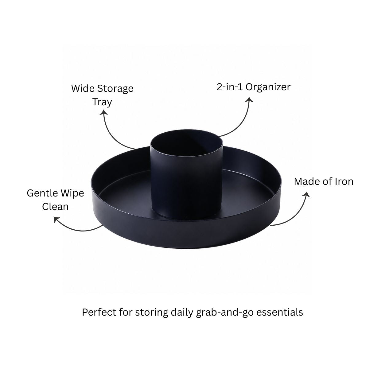 Circulo Metal Organizer with Holder - Ink Blue