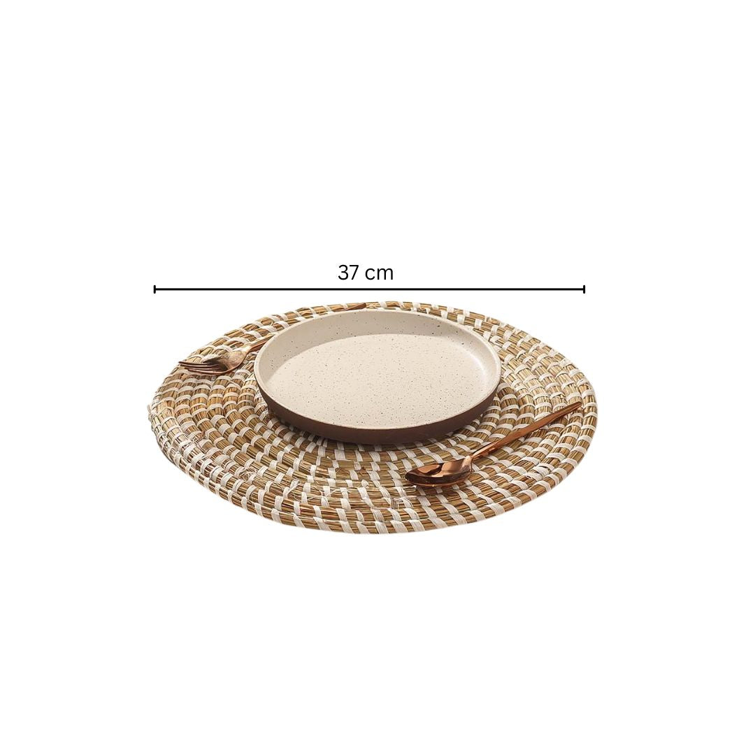 Elio Kaisa Round Placemats Large, Set of 4 - Natural