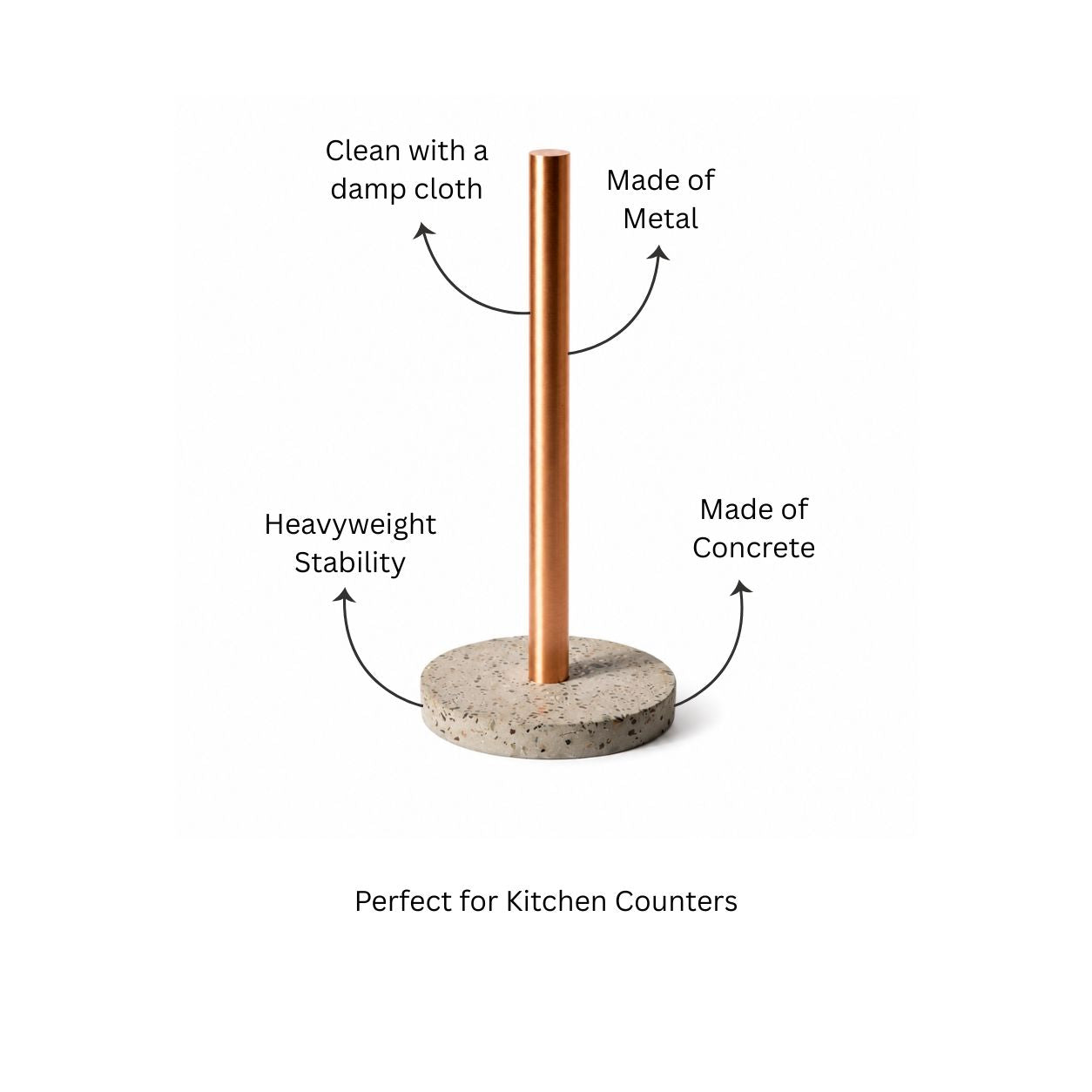 Fuse Paper Towel Holder - Terrazzo Grey